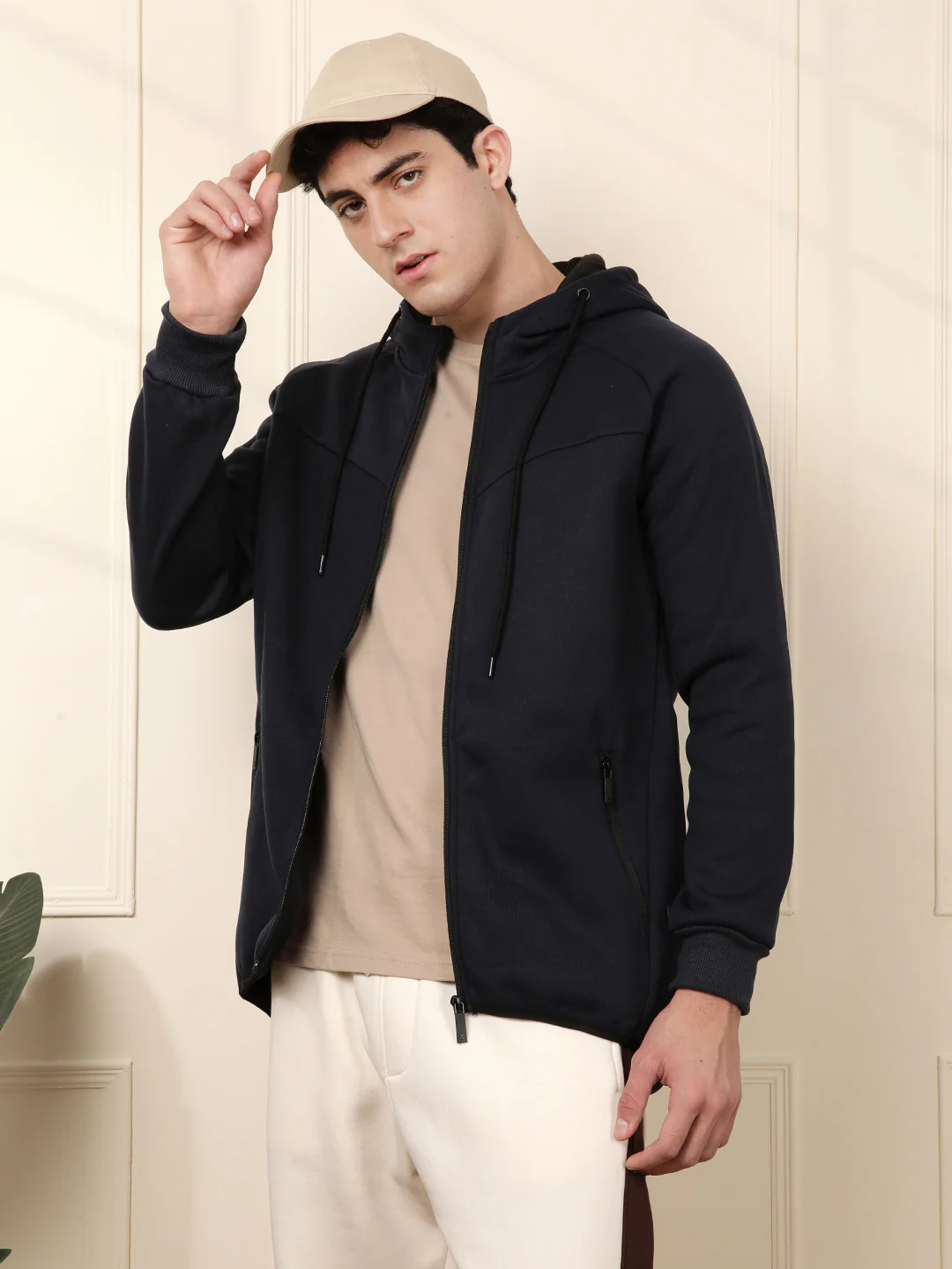 Bold Black Hooded Sweatshirt - Image 3