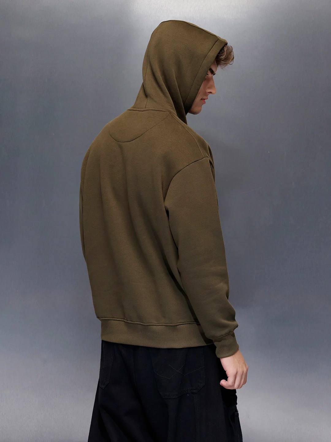 Men’s Olive Core Emblem Hoodie | Olive - Image 2