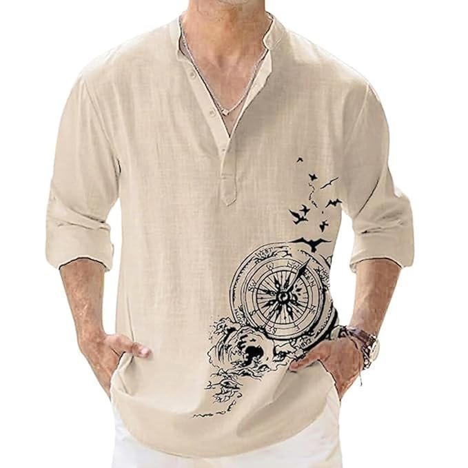 Men's Cotton Blend Mandarin Collar Self One Design Full Sleeve Casual Short Kurta