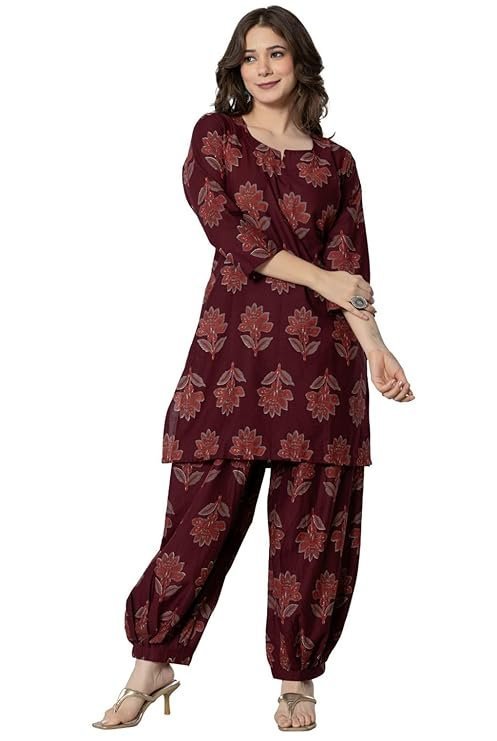 Women's Pure Cotton Printed Straight Kurta Set