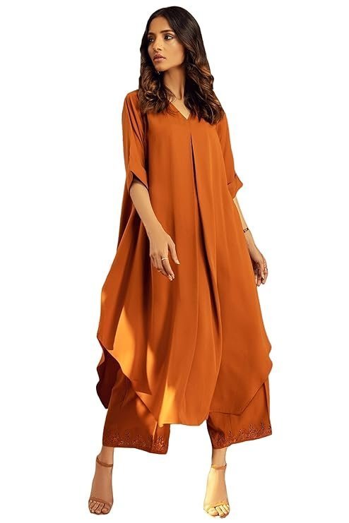 Women's Pure Cotton Rust Co-ord Set