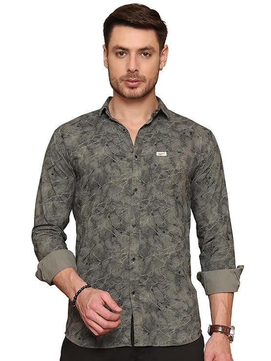 Majestic Man Printed Pure Cotton Casual Shirt