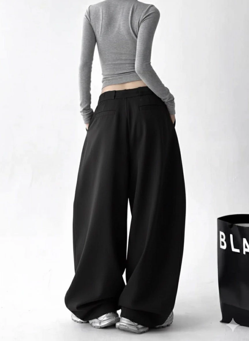 Draped Edit Wide Leg Pants - Image 2