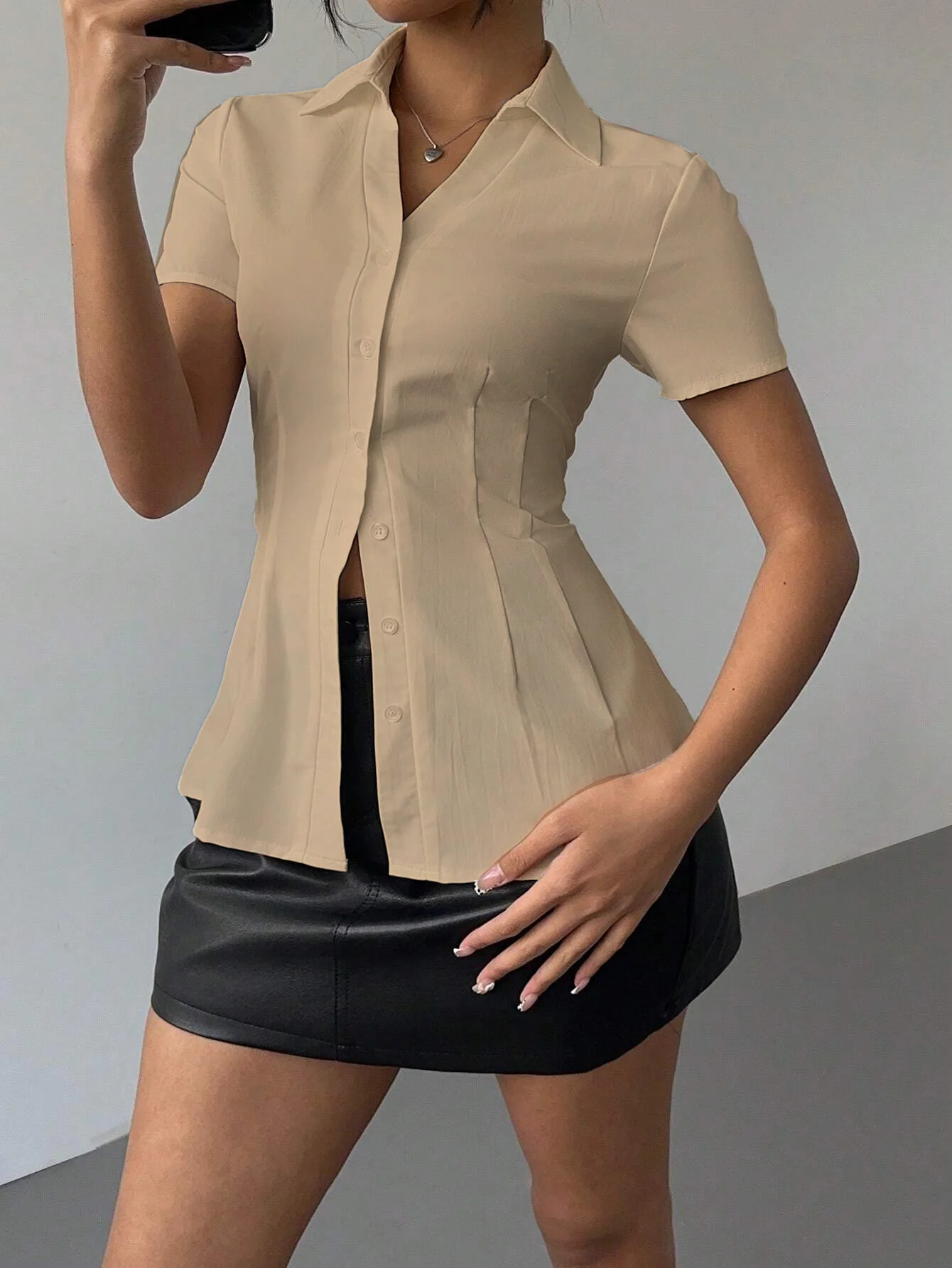 Snatched Fit Collar Shirt - Image 4